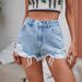 Women's Distressed Denim Shorts – High-Quality Cotton Blend, Hand-Ripped Details, Streetwear Staple (XS-XL, Mid-Rise, Blue & Grey Washes)_ecoleips.com