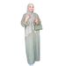 2025 New Cross-Border Middle Eastern Clothing Dubai Solid Color With Ties Casual Loose Elegant Muslim Women's Robe_ecoleips.com