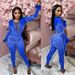 Women's Clothing Mesh Mesh Hot Diamond V Neck Long Sleeved Feather Long Library Jumpsuit_ecoleips.com