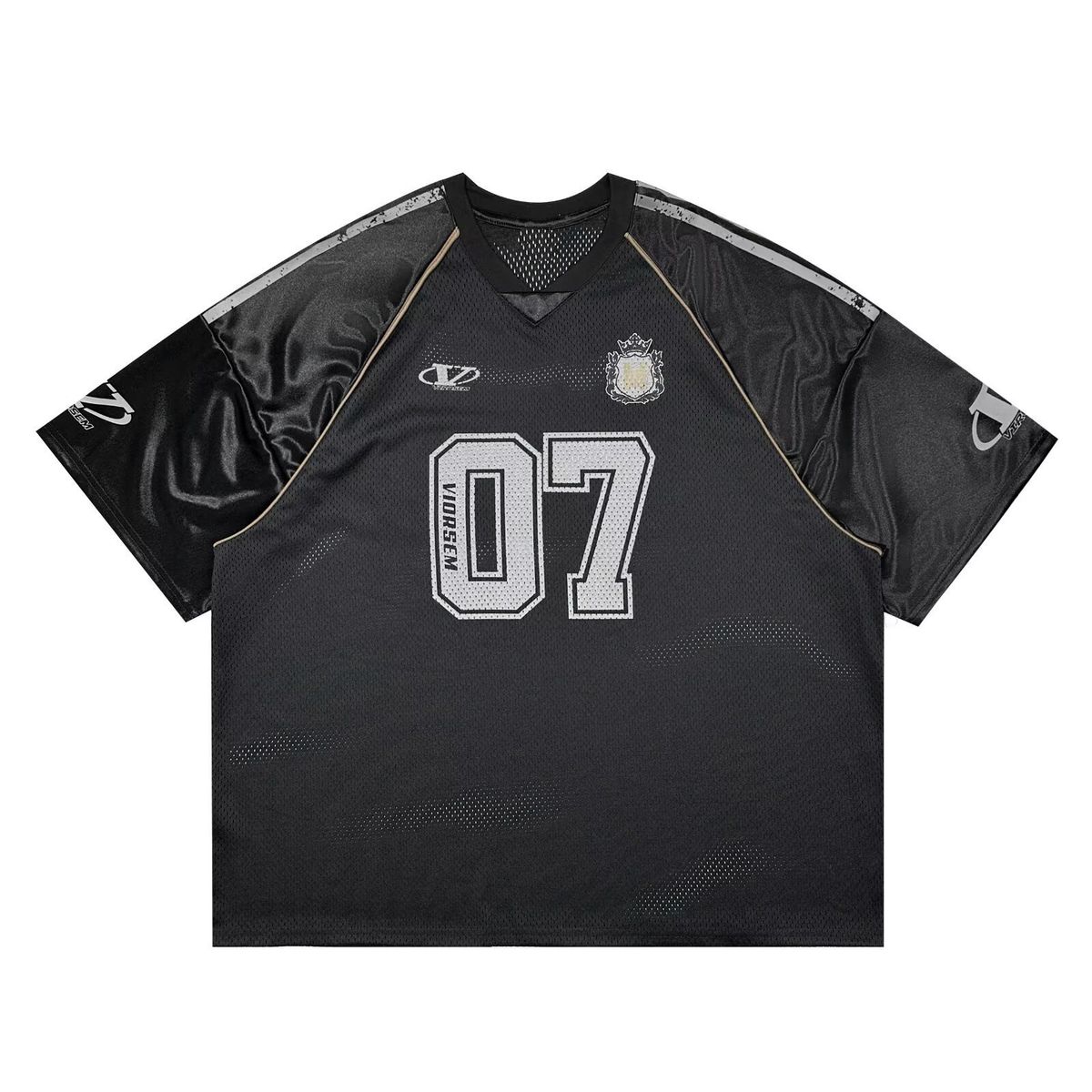 Women's Summer Rugby T-Shirt Retro Sports Style College Style Mesh Short Sleeved Loose Fit For Men And Women_ecoleips.com