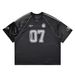Women's Summer Rugby T-Shirt Retro Sports Style College Style Mesh Short Sleeved Loose Fit For Men And Women_ecoleips.com
