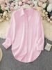 K Four Seasons Fashion Simple Irregular Women's Shirt Long Sleeve Shirt_ecoleips.com