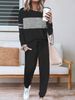 Women's Solid Color round Neck Long Sleeve Top And Trousers Set European And American Style Two Piece Autumn Wear_ecoleips.com
