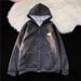 Women's Clothing Autumn And Winter Thickened Plus Velvet Lamb Wool Sweater Men Ins Trendy Brand Design Top Hooded Loose Warm Jacket_ecoleips.com