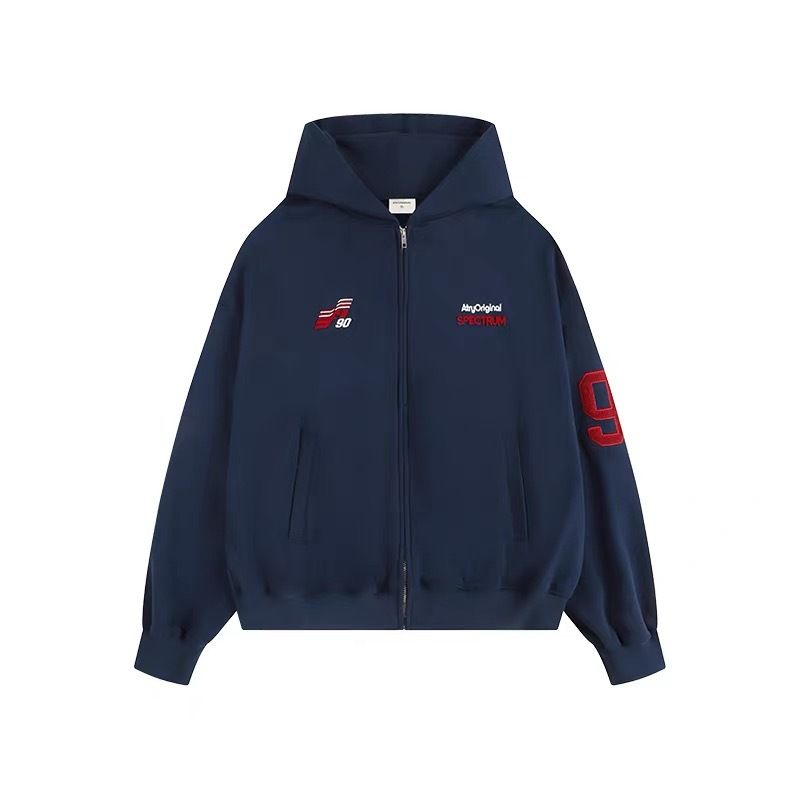 Unisex Vintage Embroidered Hooded Sweatshirt - Streetwear Oversized Pullover With 3D Embroidery, Cotton Blend Comfort_ecoleips.com
