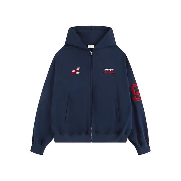 Unisex Vintage Embroidered Hooded Sweatshirt - Streetwear Oversized Pullover With 3D Embroidery, Cotton Blend Comfort_ecoleips.com