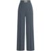 K High Waisted Commuting Slimming And Versatile Casual Wide Leg Trousers, Loose Business Women_ecoleips.com