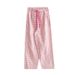 Love Print Pajama Pants Women 2025 New Casual Home Pants Pink Pants Can Be Worn As Outer_ecoleips.com