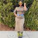 Women's Clothing casual hooded long sleeved sweatshirt denim splicing slit skirt suit_ecoleips.com