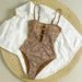 Summer Bohemian Vacation Suspender Backless One-Piece Swimsuit Special Fabric Swimsuit_ecoleips.com