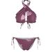 Women's Clothing Split Three Piece Sexy Bikini Swimsuit Small Chest Gathered Slim Swimsuit_ecoleips.com
