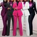 Elegant Pearl-Embellished Stretch Suit Set For Women - Slim Fit Long Sleeve Blazer & Pants - Office Wear & Formal Occasions_ecoleips.com