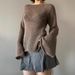 Women's Temperament Knitted Top Trumpet Sleeve Lace up Backless Sweater Autumn New Cross Border Sexy Design_ecoleips.com