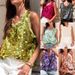 Glitter Sleeveless Loose Tank Top- Stylish & Versatile Casual Streetwear With Sparkle- S-XL_ecoleips.com