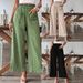 Classic Straight Leg Pants For Women - Soft & Comfortable Stretch Fabric, Versatile Solid Color Casual Trousers For Everyday Wear_ecoleips.com