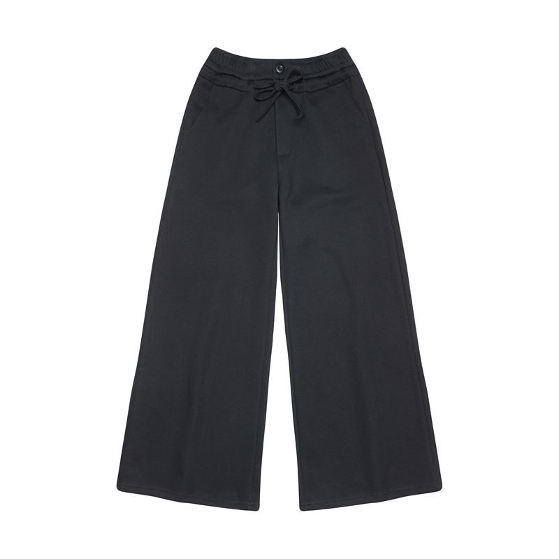 HeyHenry 2025 Summer New Long Floor-Length Sports Elastic Wide-Leg Straight Street Pants For Women_ecoleips.com