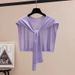 Women's Clothing Versatile Knitted Shawl Women's Shirt Outer Wear Fashionable Small Waistcoat Scarf_ecoleips.com