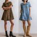 Women's Clothing Fashionable Casual Leopard Print Slimming Short Sleeve Denim Dress Women's Clothing_ecoleips.com