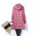 Lightweight Detachable Hood Down Coat For Women, Slim Fit Long Puffer Jacket With Warmth, Fashionable Winter Outerwear For Plus Size_ecoleips.com