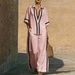 Women's 3D Contrast Stripe Casual Lounge Set Relaxed Fit Short-Sleeve Top And Wide-Leg Pants in Black White Pink Khaki Light Blue_ecoleips.com