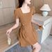 Petite Plus-Size 2026 New Summer Women's French-Style Slimming Hollow-Out A-Line Dress_ecoleips.com