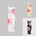 Women's Floral Print Sleeveless Suspender Dress - Elegant Long Maxi Skirt With Adjustable Straps_ecoleips.com
