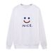 Trendy Brand White Crew Neck Fleece Sweatshirt For Women 2025 Spring And Autumn New Hot Loose Plus Size Top_ecoleips.com