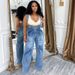 Women's Clothing Women's Summer Street Casual Zipper Washed Jumpsuit_ecoleips.com