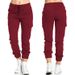 Suitable For All Seasons 2024 Workwear Casual Elastic Waist Drawstring Side Pocket Women's Long Pants_ecoleips.com