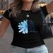 Slim Fit Women's T-Shirt European American Style Fresh Cute Print Short Summer Top_ecoleips.com