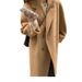 Women's Oversized Long Wool Coat With Double Breasted Design - Classic Trench Coat For Autumn Winter (Black, Gray, Pink, Camel, Beige)_ecoleips.com