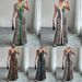 Women's Clothing Leopard Print Sleeveless V Neck Long Dress Slim Fit Sexy Fashionable Slit Hem Style Women's Dress_ecoleips.com