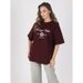 Oversize Niche Design American Retro High-end Print 2025 Summer New Pure Cotton Short Sleeve T-shirt Trend_ecoleips.com