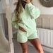 Women's Casual Two Piece Set Zipper Sweatshirt With Shorts Autumn Winter Clothing_ecoleips.com