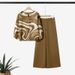 Women's Autumn Fashion Printed Wide Leg Pants Two Piece Set_ecoleips.com