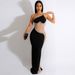 Women's sexy pearl hot diamond see-through mesh dress_ecoleips.com