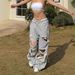 European And American American Retro Fashion Brand Casual Pants Ripped Design Wide Leg Pants Street Hip Hop Loose Sweatpants For Women_ecoleips.com