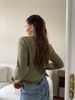 "Women's Floral Embroidered Knit Cardigan Sweater - Lightweight Long Sleeve Pullover With Button Front, Casual Elegant Round Neck Top"_ecoleips.com
