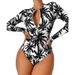 Women's Clothing Printed Diving Suit Beach Sexy Swimsuit Bikini One Piece Swimsuit_ecoleips.com