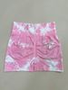 Women's Clothing Short Tie Dyed Three Quarter Pants Seamless Shorts High Waist Hip Lifting And Tummy Tightening Fitness Peach Hip Sports Shorts_ecoleips.com