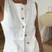 Women's Clothing Lazy Leisure Pure Cotton Square Collar Sleeveless Vest Skirt Suit Female_ecoleips.com