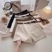 Women's High-Waisted A-Line Wide-Leg Casual Shorts Korean Style Retro Spring New 2026 New Style Simple Bottoms_ecoleips.com