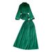 Elegant Women's Minimalist Solid Color Puff Sleeve Shirt Tie Front Slimming Midi Length Elastic Waist Spring Pant Set_ecoleips.com