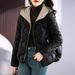 Short 2025 New Fashionable Glossy Slim Lightweight Hooded Coat Women's Cotton Padded Jacket_ecoleips.com
