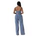 Women's Clothing Denim Jumpsuit Wide Leg Pants_ecoleips.com
