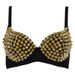 K LiuTalk Bra Underwear Punk Style Nightclub Bar Stage Costume Belly Dance Performance Dress Diamond Jewelry Sparkling Diamond Nail Beads_ecoleips.com