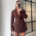 2026 Blazer European And American New Waist Temperament Women's Clothing Lapel Pocket Long Sleeve Short Jacket_ecoleips.com