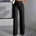 European And American Cross-border Women's 2026 New Fashion Casual Versatile High-waisted Drapey Straight Simple_ecoleips.com