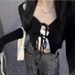 Women's Sexy American Style Long Sleeve Black Knit Cardigan Hot Girl Top Stylish Knitwear_ecoleips.com
