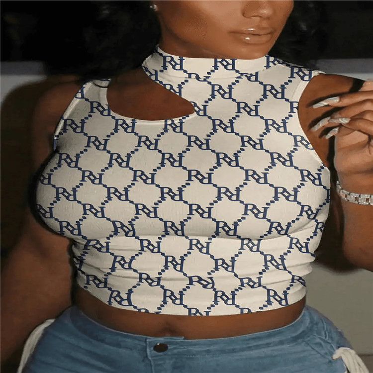 Women's Slim Fit Sleeveless Vest Sexy Off Shoulder High Elastic Fitness Base Layer Round Neck Top_ecoleips.com